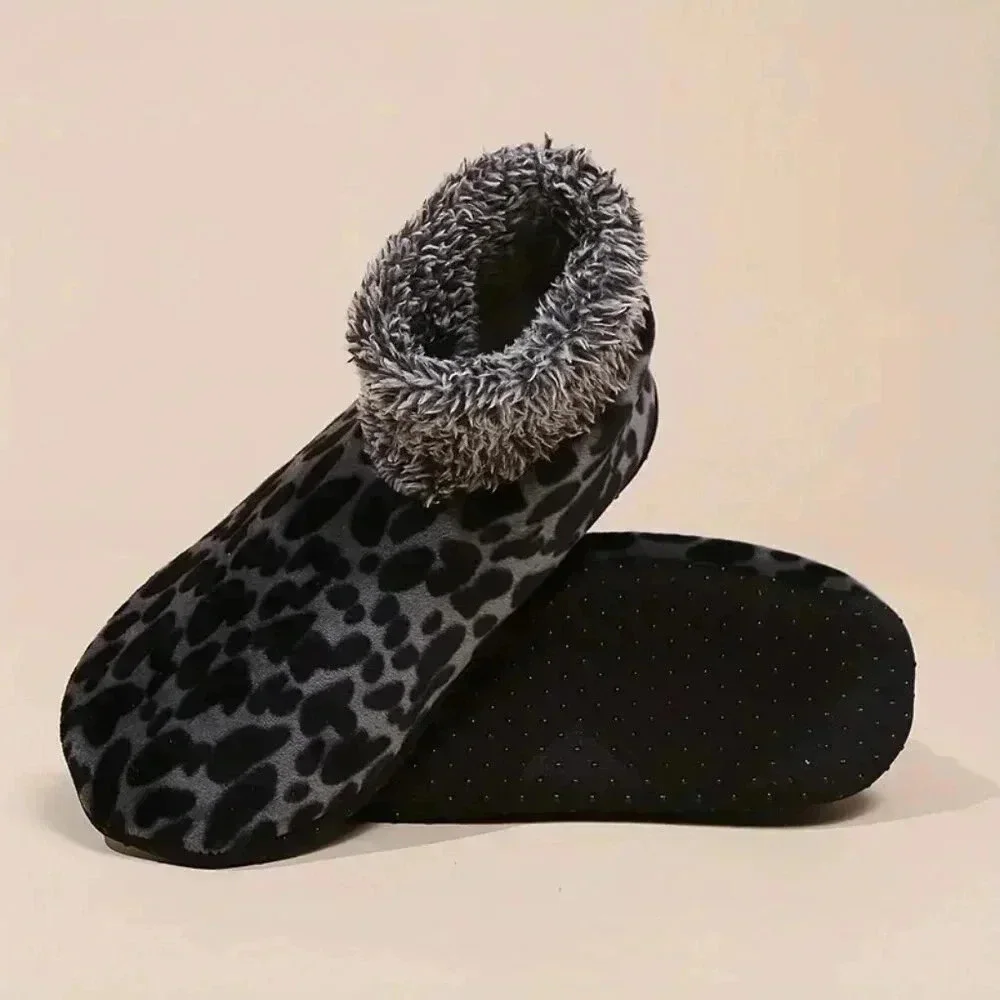 Leopard Print Floor Socks